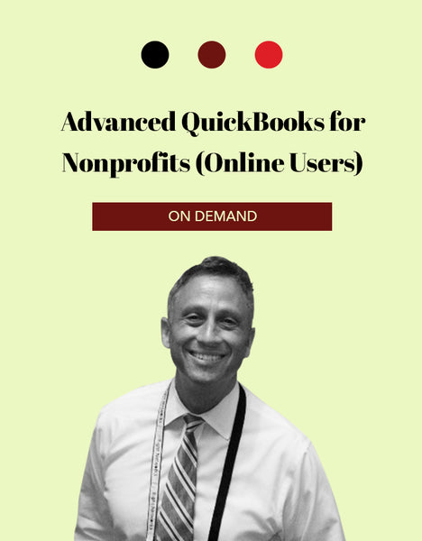 Advanced QuickBooks for Nonprofits for CLOUD-BASED/ONLINE Users