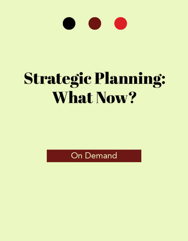 Strategic Planning: What Now?