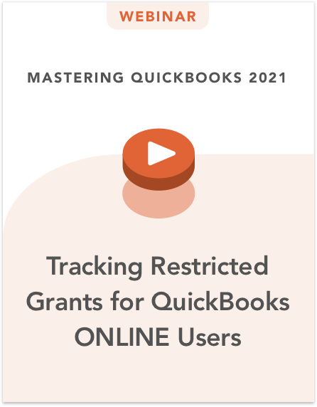 Tracking Restricted Grants for QuickBooks ONLINE Users